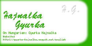 hajnalka gyurka business card